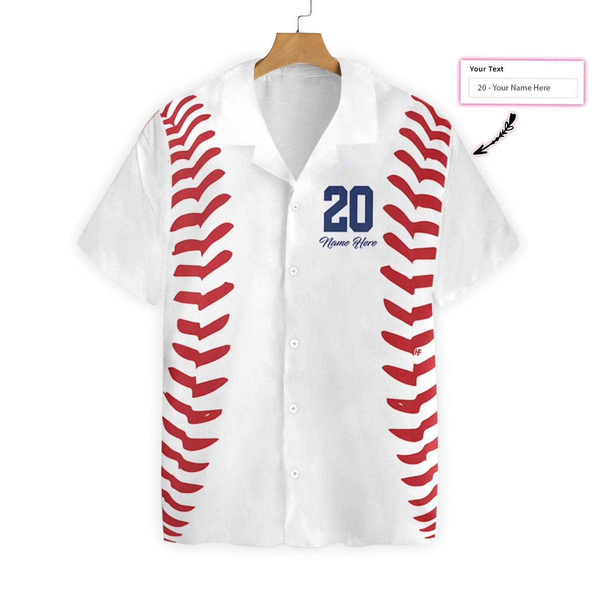 Baseball Basic Pattern Custom Hawaiian Shirt