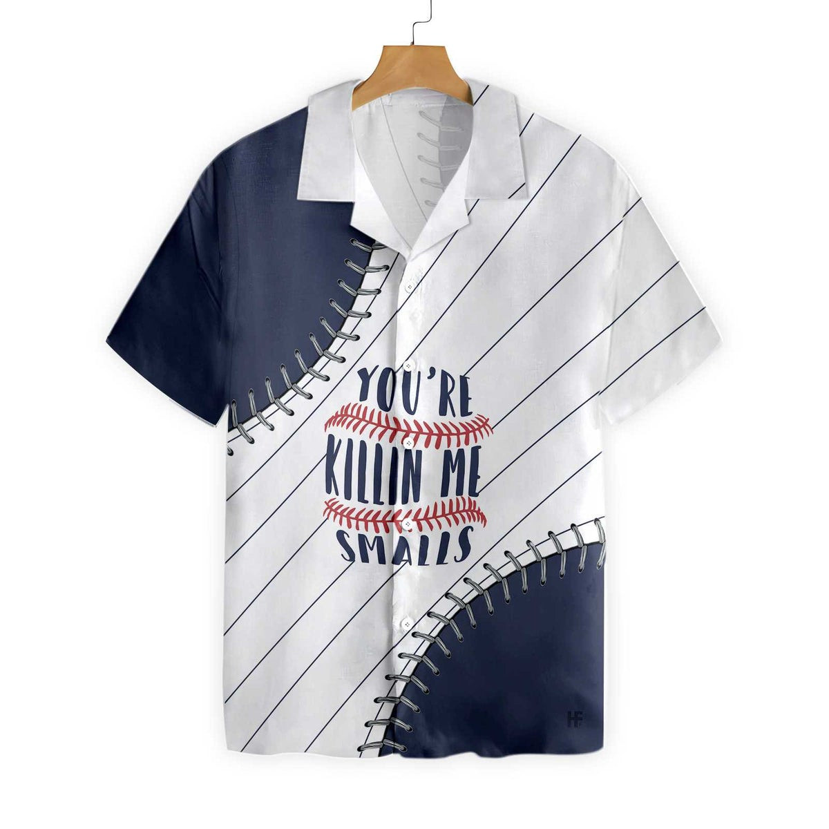Baseball Lover Navy Blue Hawaiian Shirt