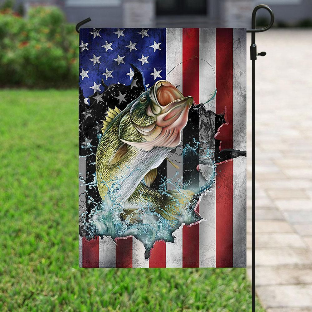 Bass Fishing Flag  Garden Flag House Flag