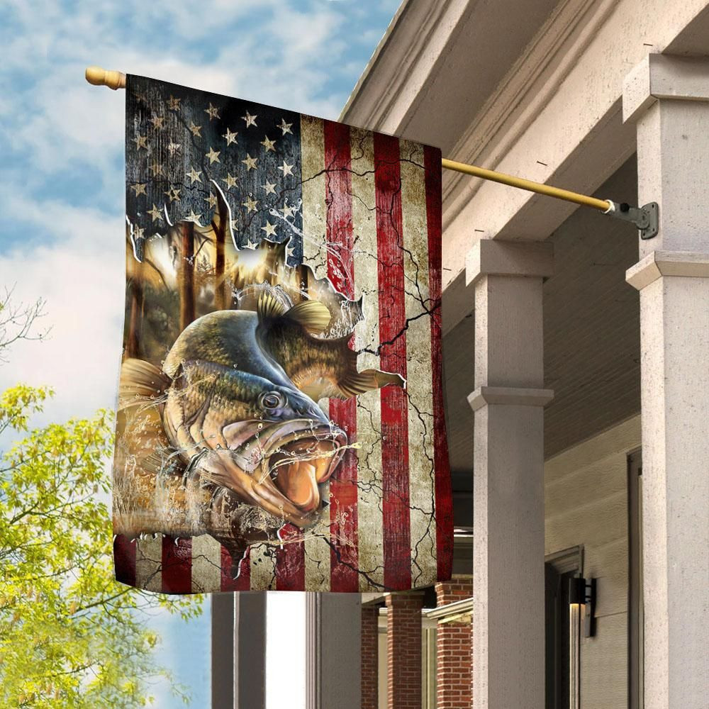 Bass Fishing Flag  Garden Flag House Flag