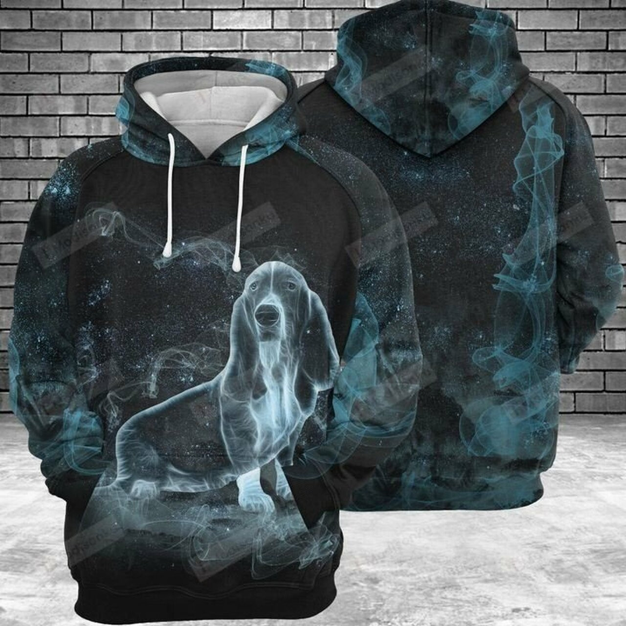 Basset Hound Galaxy 3d All Over Print Hoodie