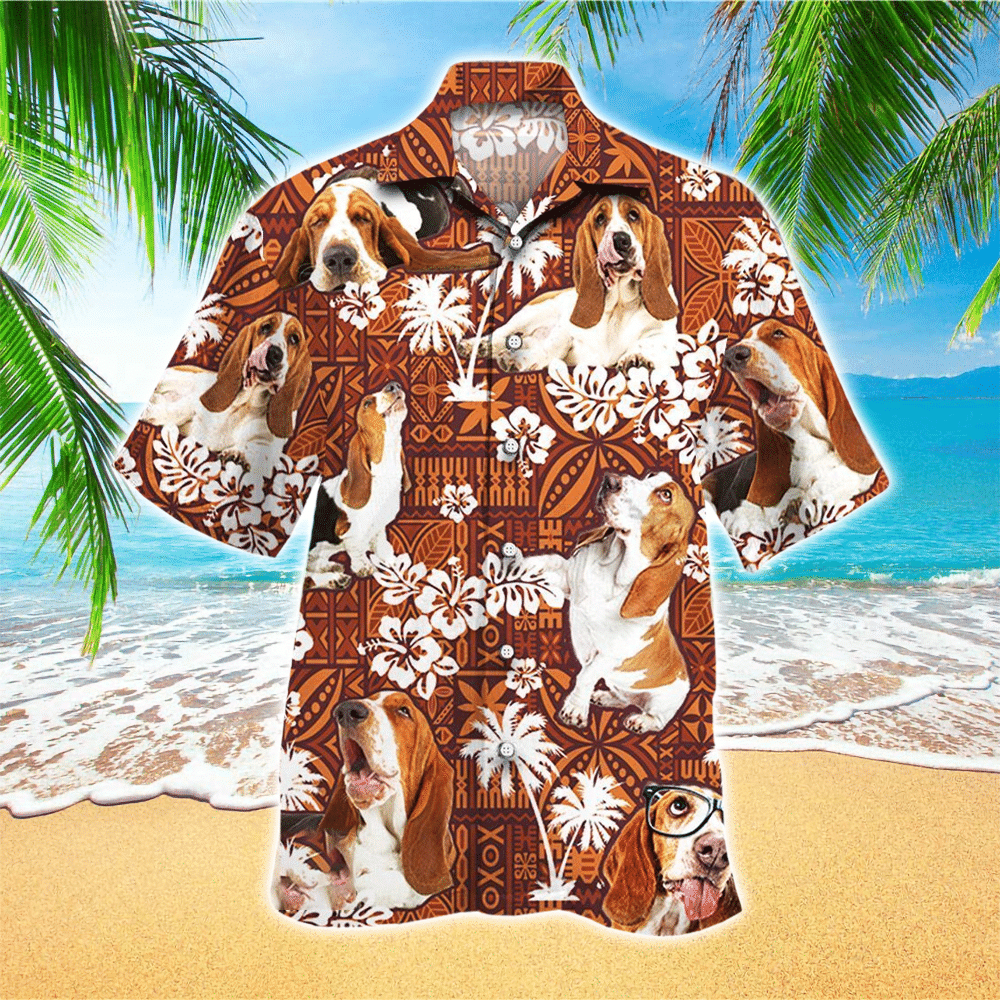 Basset Hound Hawaiian Shirt Perfect Basset Hound Clothing Shirt for Men and Women