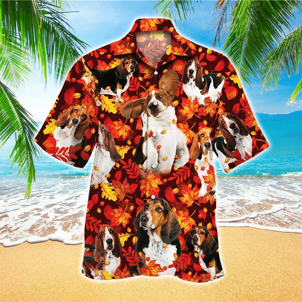 Basset Hound Hawaiian Shirt Perfect Basset Hound Clothing Shirt for Men and Women