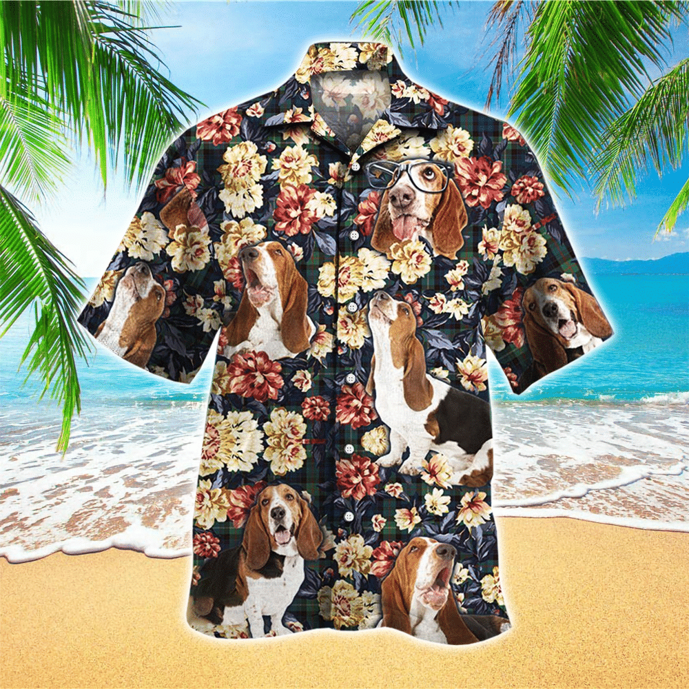 Basset Hound Hawaiian Shirt Perfect Basset Hound Clothing Shirt for Men and Women