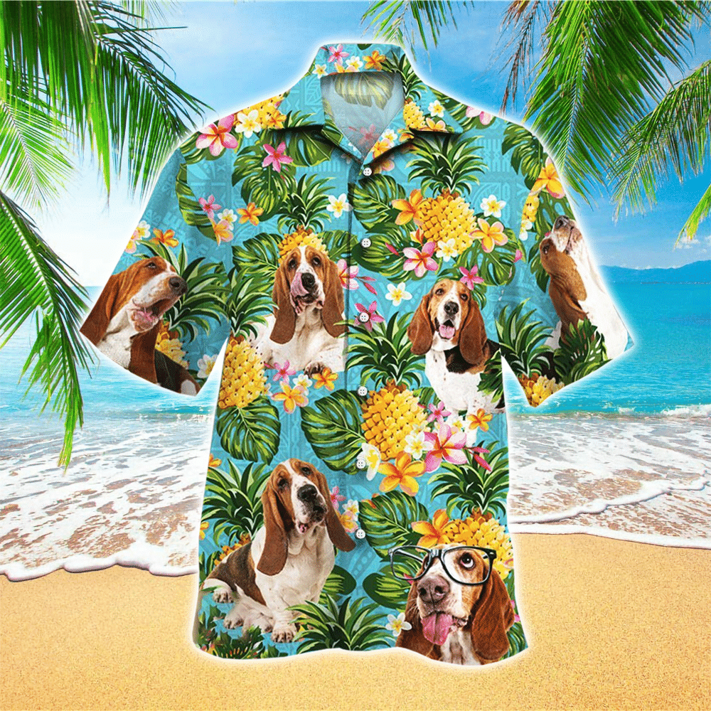 Basset Hound Hawaiian Shirt Perfect Basset Hound Clothing Shirt for Men and Women