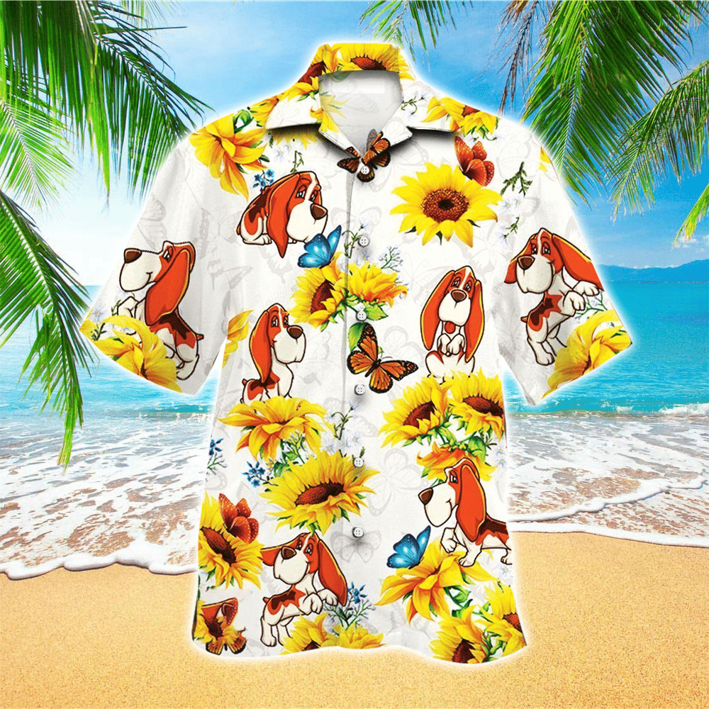 Basset Hound Hawaiian Shirt Perfect Basset Hound Clothing Shirt for Men and Women