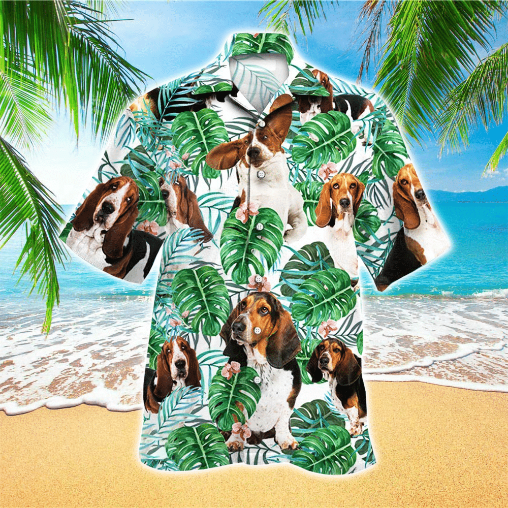 Basset Hound Hawaiian Shirt Perfect Basset Hound Clothing Shirt for Men and Women