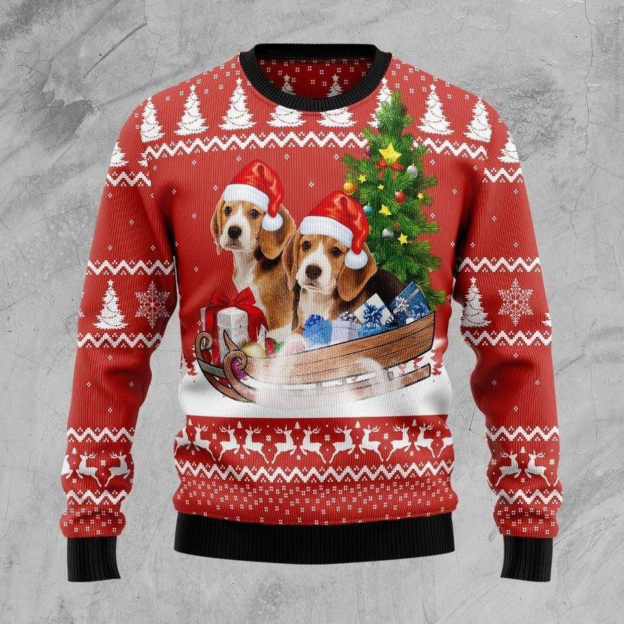 Beagle Dashing Ugly Christmas Sweater Ugly Sweater For Men Women, Holiday Sweater