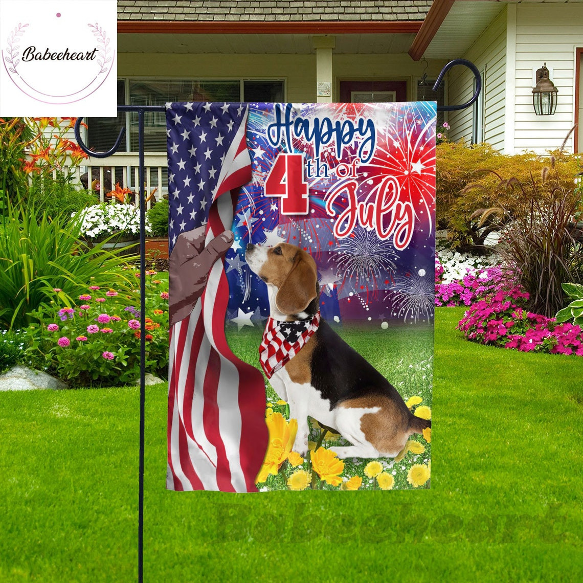 Beagle dog Independence Day Flag Dog 4th Of July Flag Fourth July Dog Flag USA Independence Day Proud Nation Flags