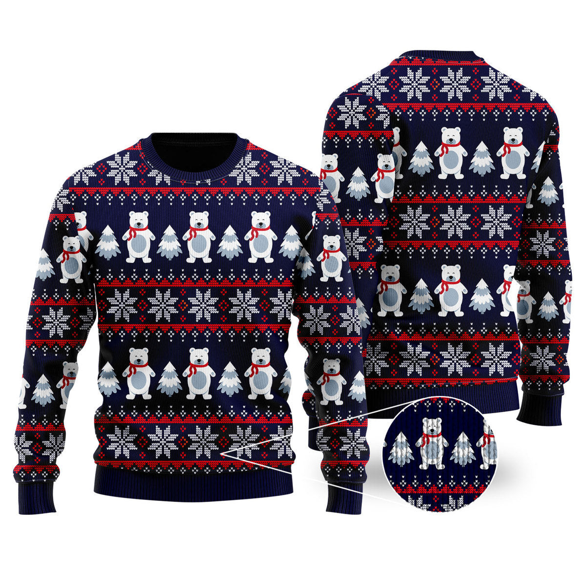 Bear Christmas In Somewhere Ugly Christmas Sweater Ugly Sweater For Men Women