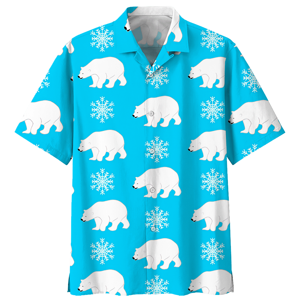 Bear Hawaiian Shirt Colorful Short Sleeve Summer Beach Casual Shirt For Men And Women