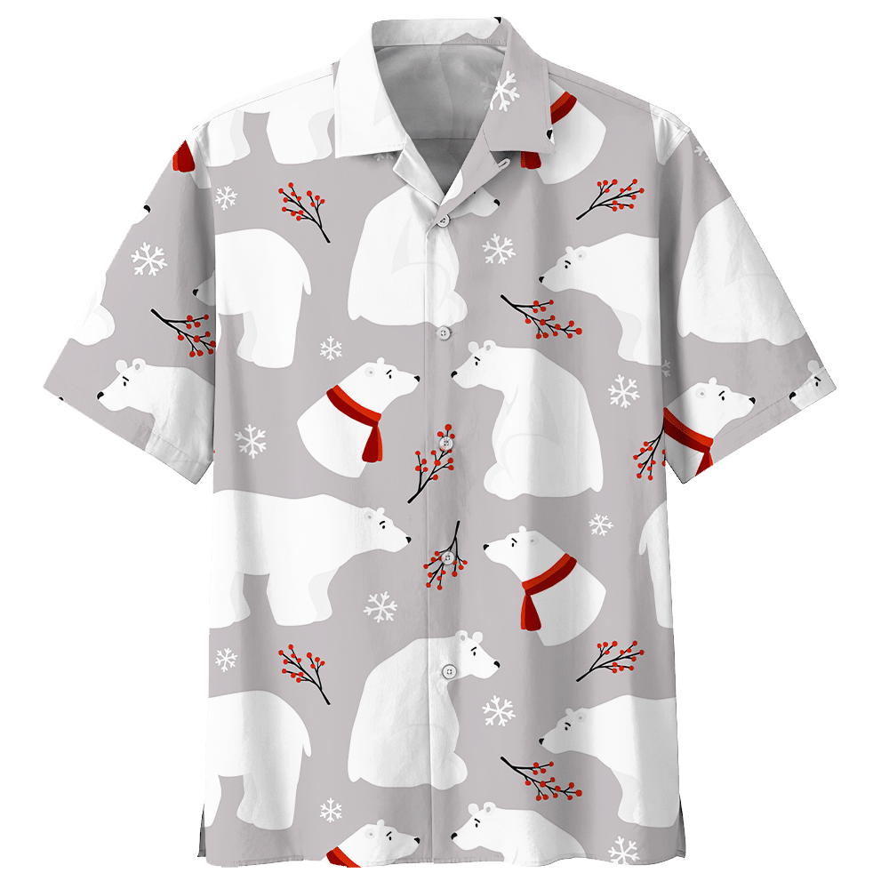 Bear Hawaiian Shirt Colorful Short Sleeve Summer Beach Casual Shirt For Men And Women