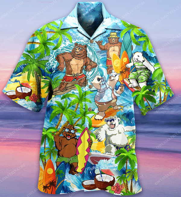 Bear Love Beach Love Animals Limited Edition - Hawaiian Shirt Hawaiian Shirt For Men