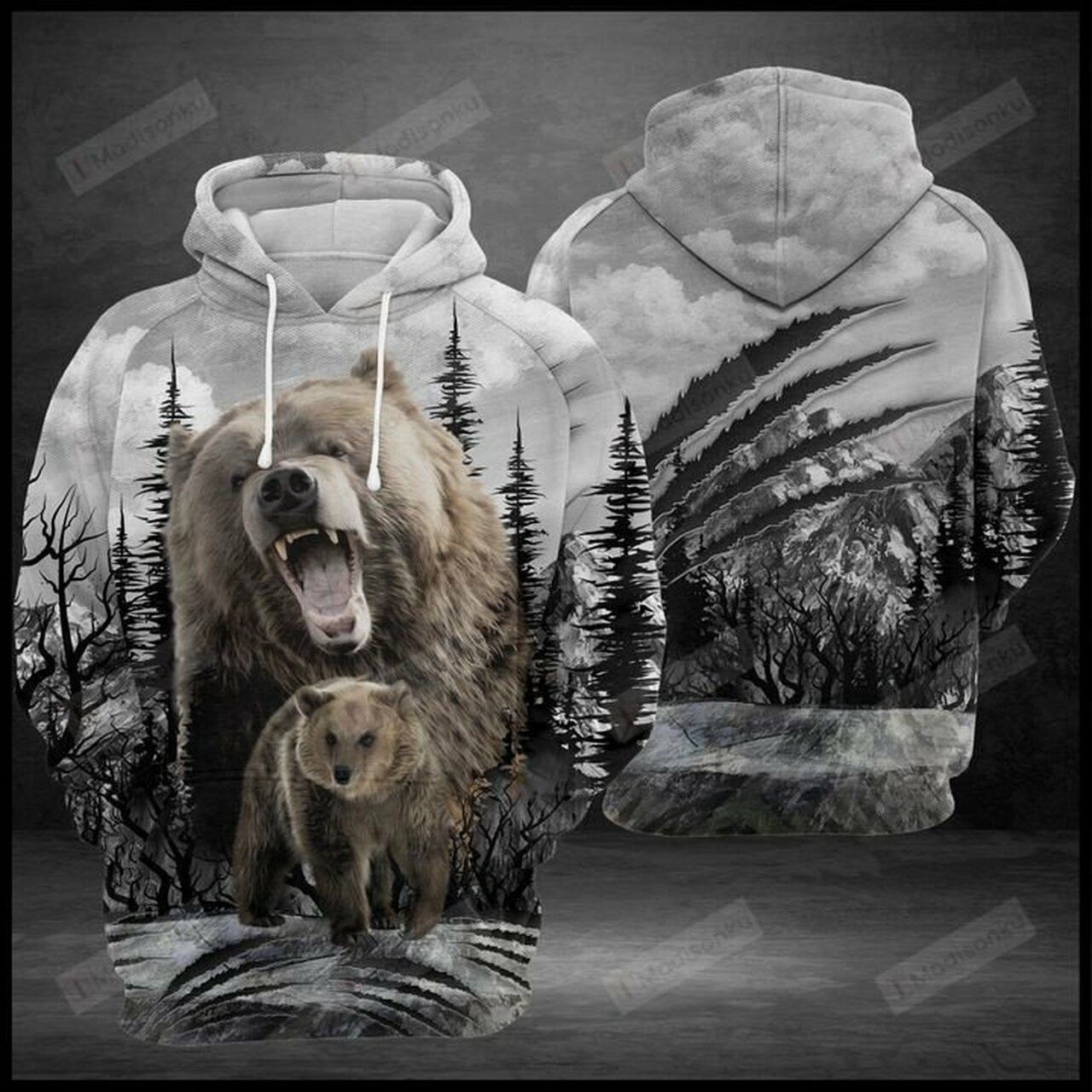 Bear Scratch For Unisex 3d All Over Print Hoodie