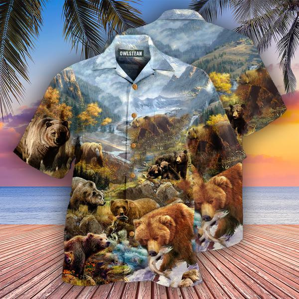 Bears Into The Wild Beautiful Country Edition - Hawaiian Shirt - Hawaiian Shirt For Men, Hawaiian Shirt For Women, Aloha Shirt