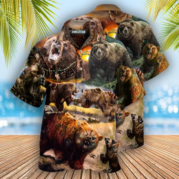 Bears Keep The Native Spirit Edition - Hawaiian Shirt - Hawaiian Shirt For Men, Hawaiian Shirt For Women, Aloha Shirt