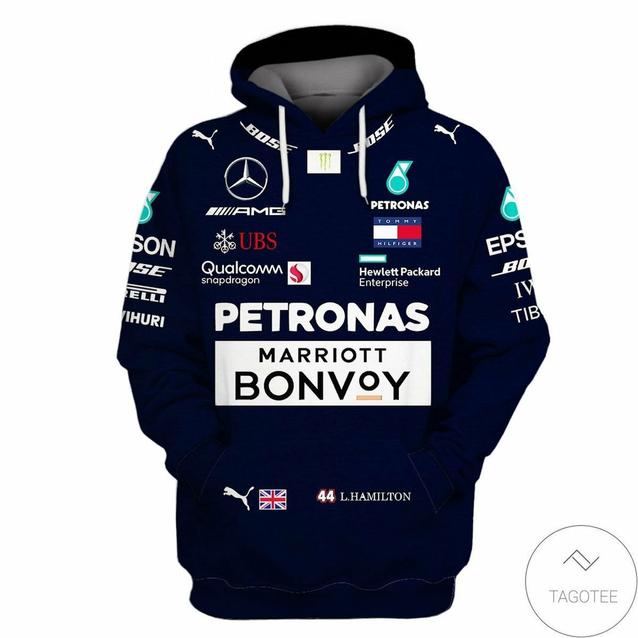 Beautiful 2018 Lewis Hamilton Mercedes F1 3d All Over Print Hoodie