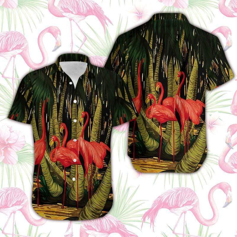 Beautiful Flamingo Hawaiian Shirt Tropical Coconut Hawaiian Shirt For Men Women