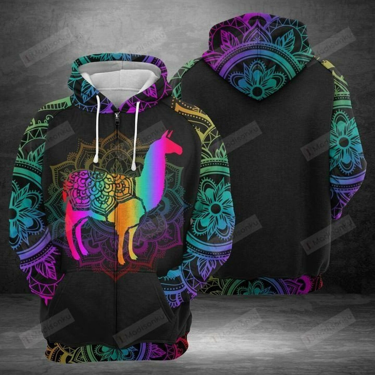 Beautiful Llama For Unisex 3d All Over Print Hoodie