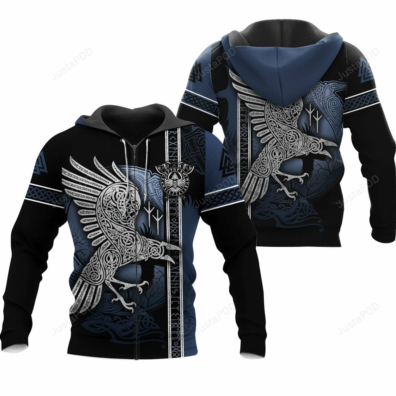 Beautiful The Raven Of Viking 3d All Over Print Hoodie