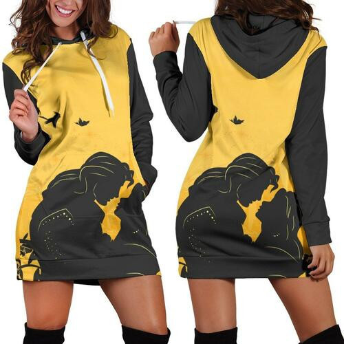 Beauty And The Beast Hoodie Dress Sweater Dress Sweatshirt Dress 3d All Over Print For Women Hoodie