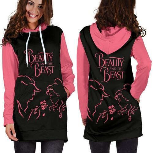 Beauty And The Beast Hoodie Dress Sweater Dress Sweatshirt Dress 3d All Over Print For Women Hoodie