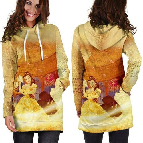Beauty And The Beast Hoodie Dress Sweater Dress Sweatshirt Dress 3d All Over Print For Women Hoodie