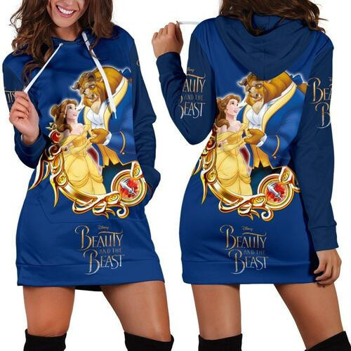 Beauty And The Beast Hoodie Dress Sweater Dress Sweatshirt Dress 3d All Over Print For Women Hoodie