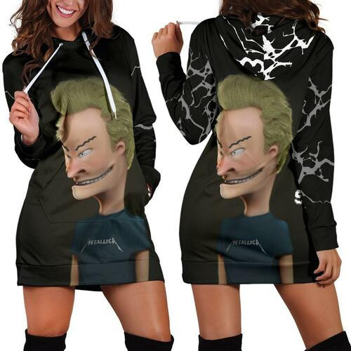 Beavis And Butt-head Hoodie Dress Sweater Dress Sweatshirt Dress 3d All Over Print For Women Hoodie