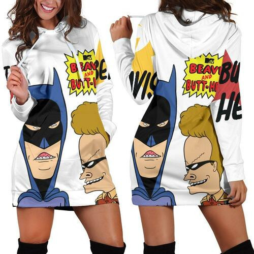 Beavis And Butt-head Hoodie Dress Sweater Dress Sweatshirt Dress 3d All Over Print For Women Hoodie