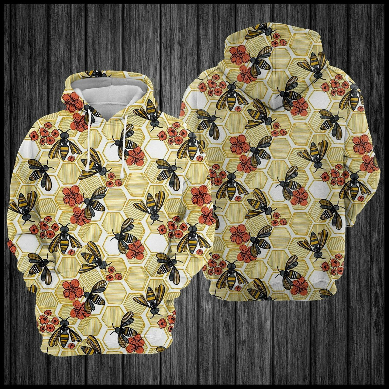 Bee Awesome 3d All Over Print Hoodie, Zip-up Hoodie