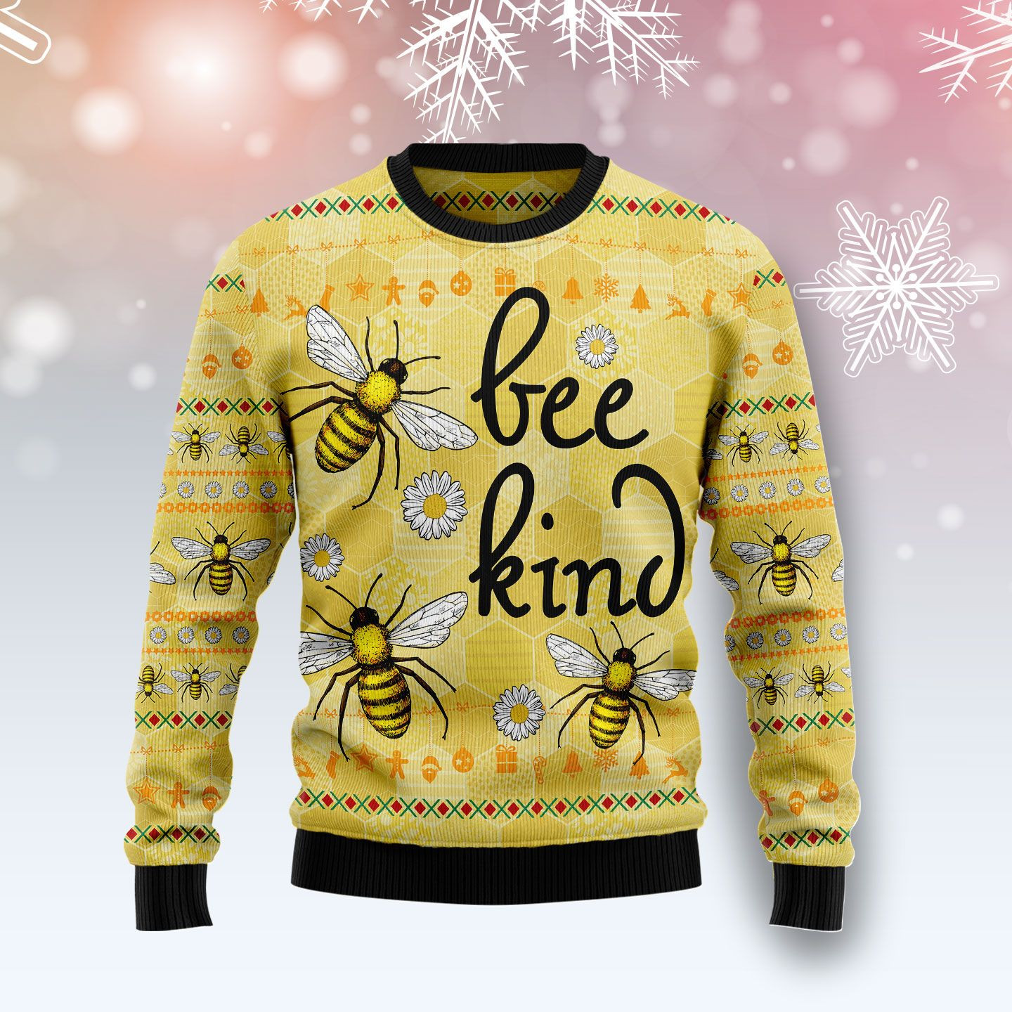 Bee Kind Ugly Christmas Sweater Ugly Sweater For Men Women, Holiday Sweater