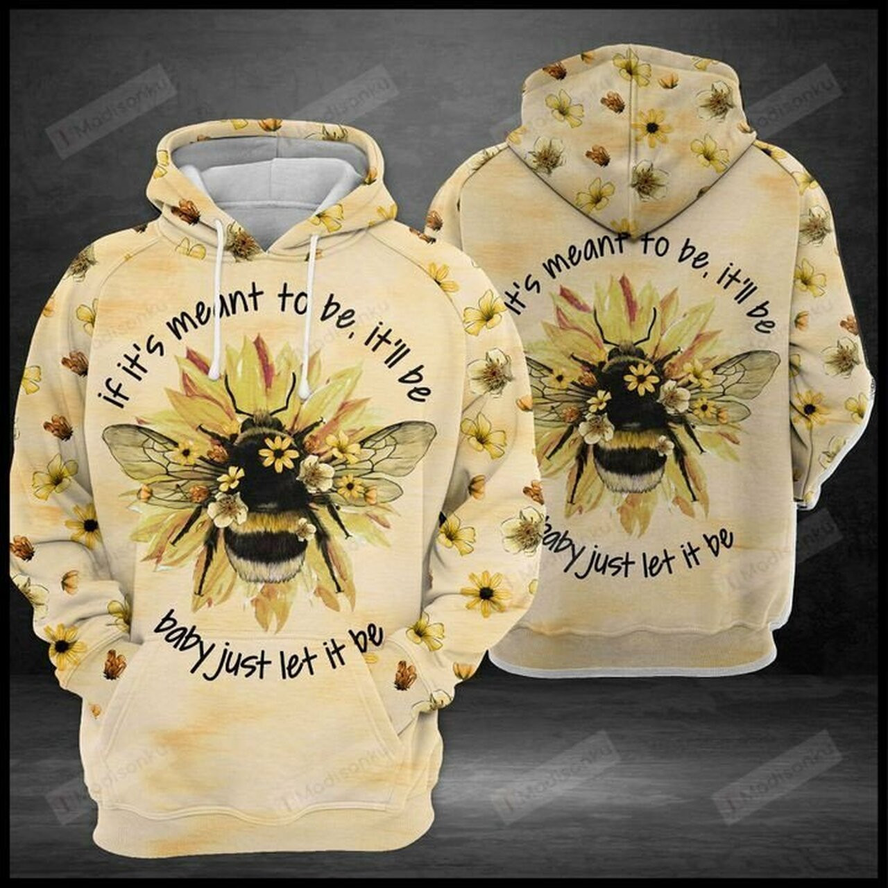 Bee Let It Be 3d All Over Print Hoodie, Zip-up Hoodie