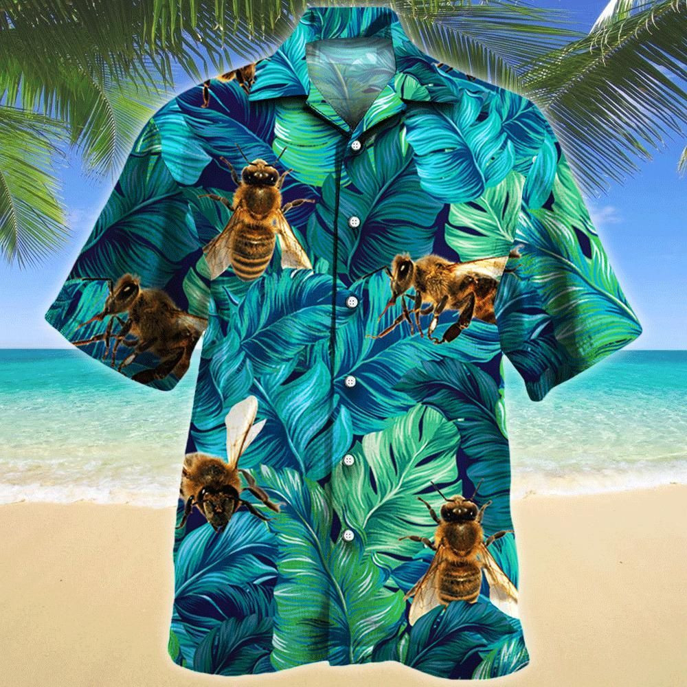 Bee Lovers Aloha Hawaiian Shirt Colorful Short Sleeve Summer Beach Casual Shirt For Men And Women