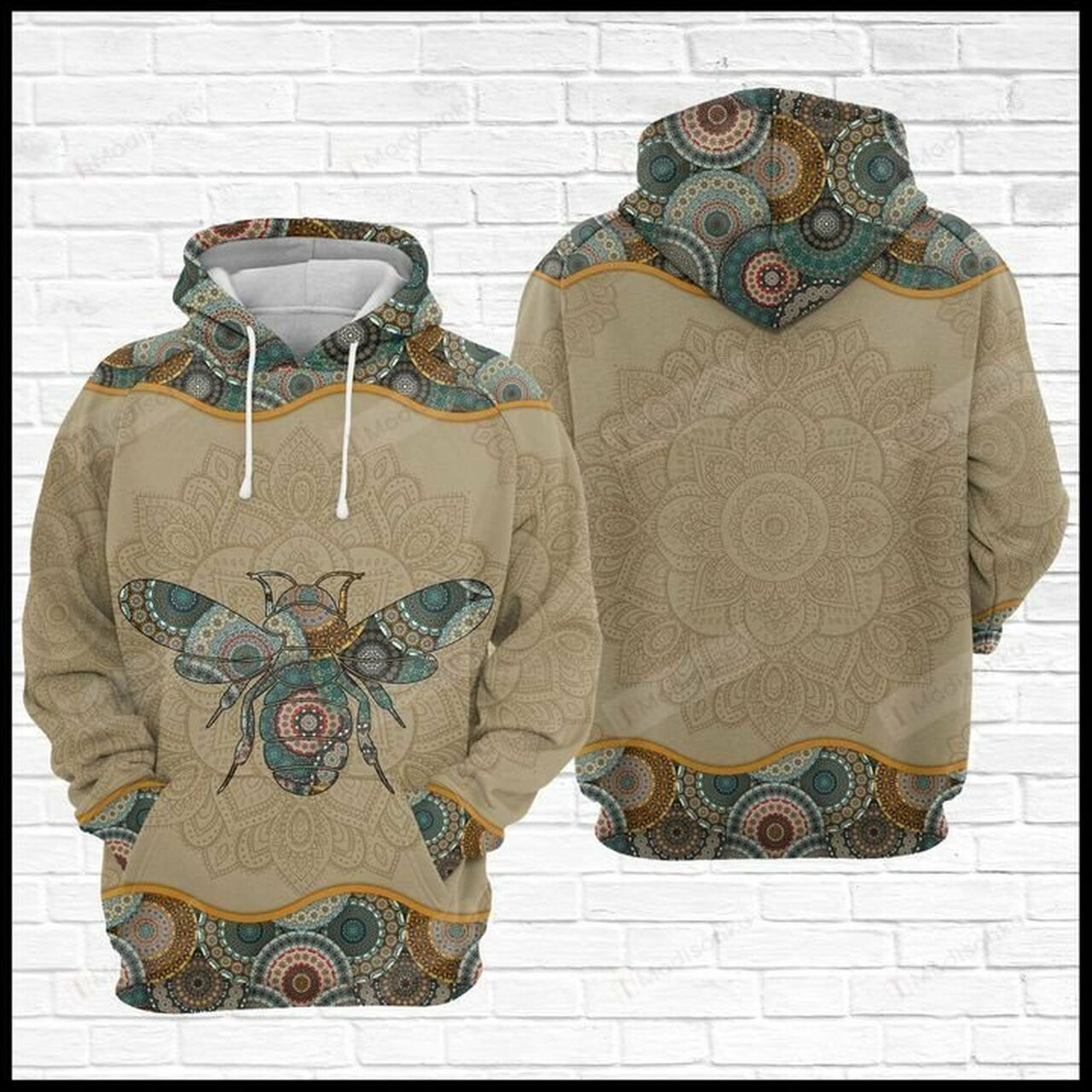 Bee Mandala 3d All Over Print Hoodie