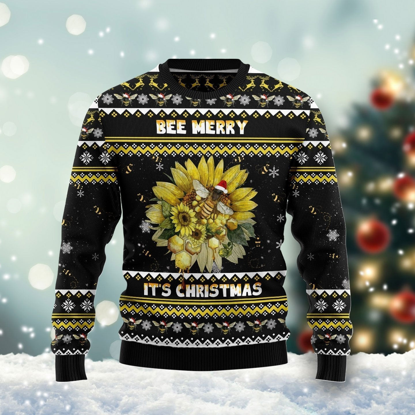 Bee Merry Its Time Ugly Christmas Sweater Ugly Sweater For Men Women