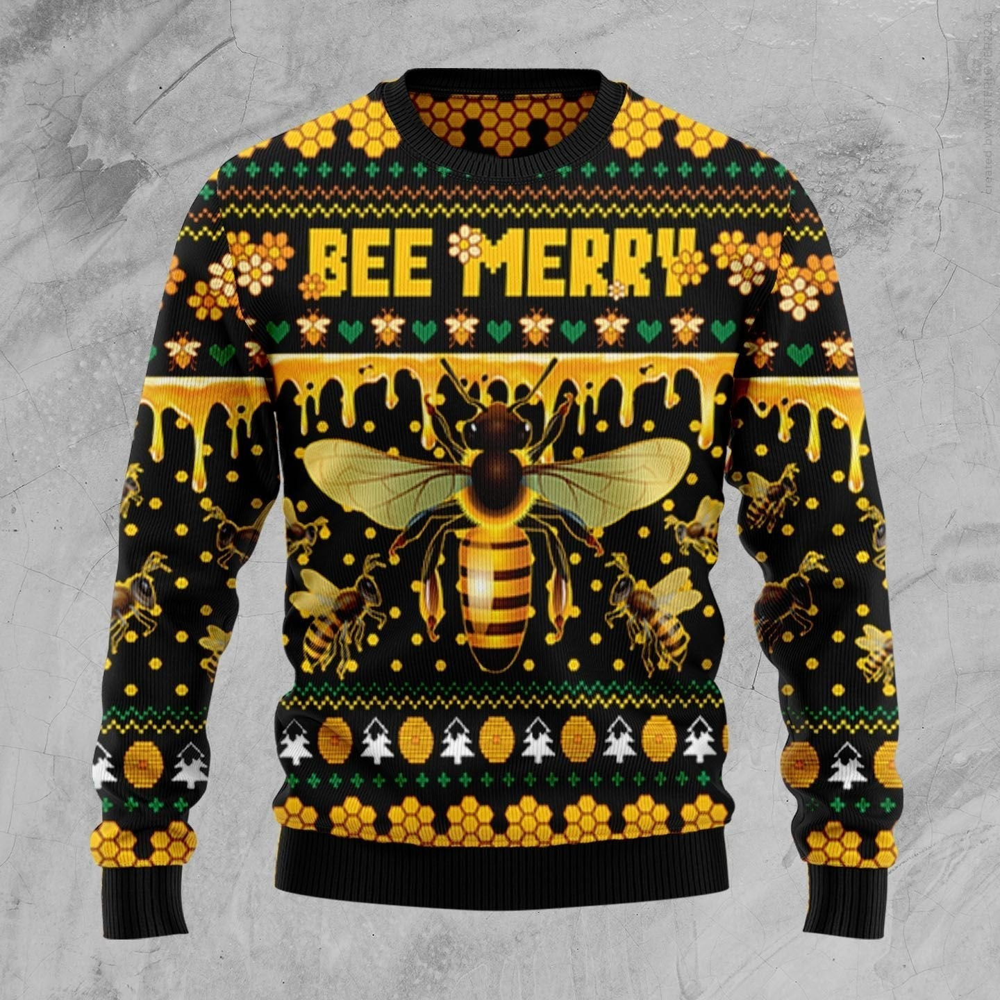 Bee Merry Ugly Christmas Sweater, Ugly Sweater For Men Women, Holiday Sweater