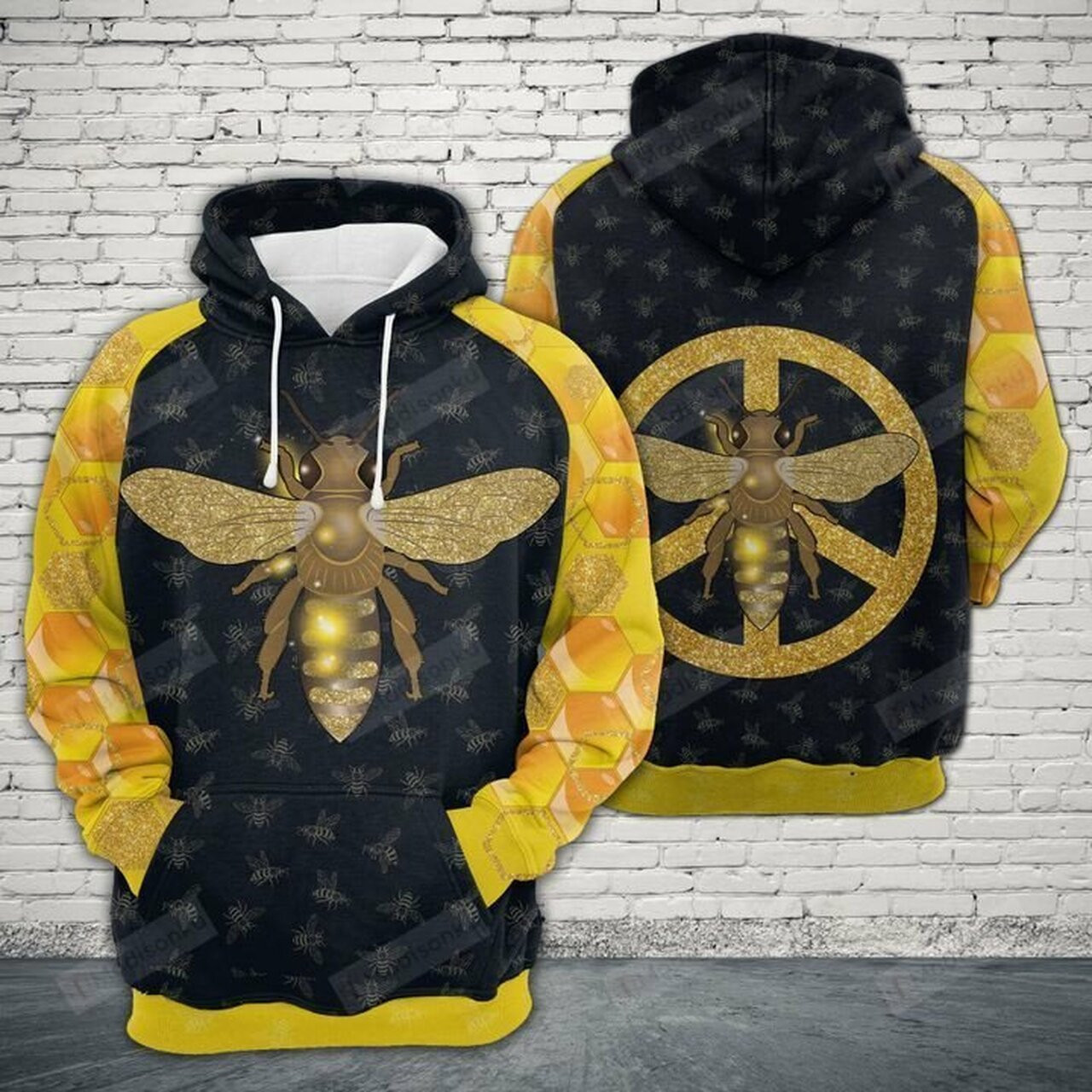 Bee Peace 3d All Over Print Hoodie