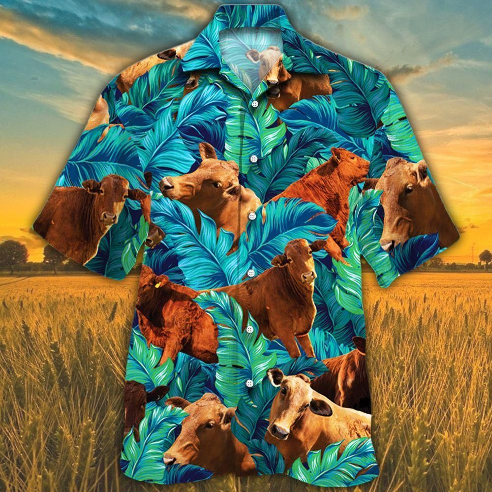 Beefmaster Cattle Lovers Aloha Hawaiian Shirt Colorful Short Sleeve Summer Beach Casual Shirt For Men And Women