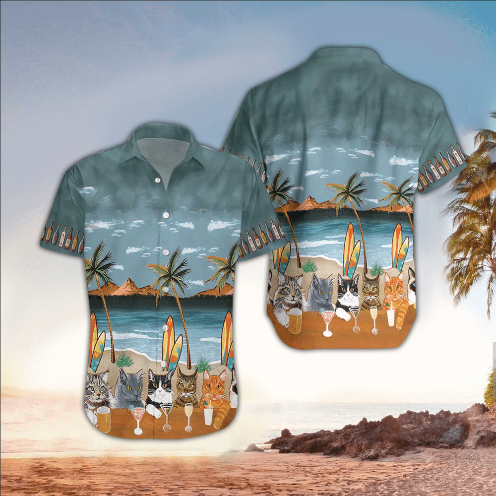 Beer Apparel Beer Hawaiian Button Up Shirt for Men and Women