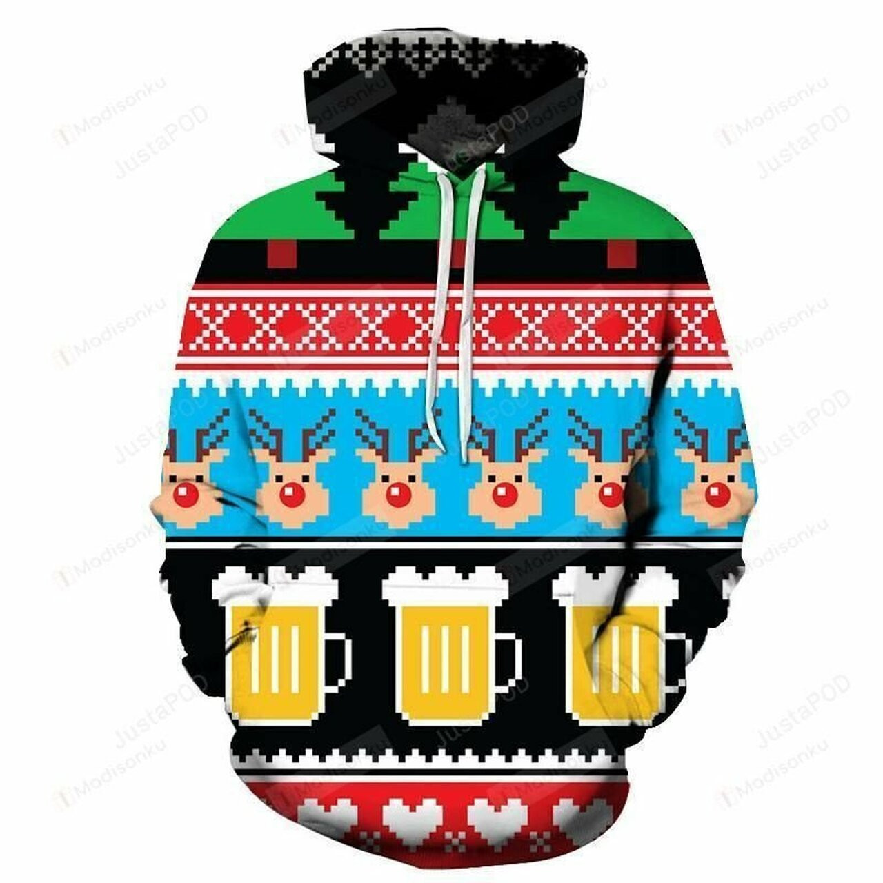 Beer Christmas For Unisex 3d All Over Print Hoodie