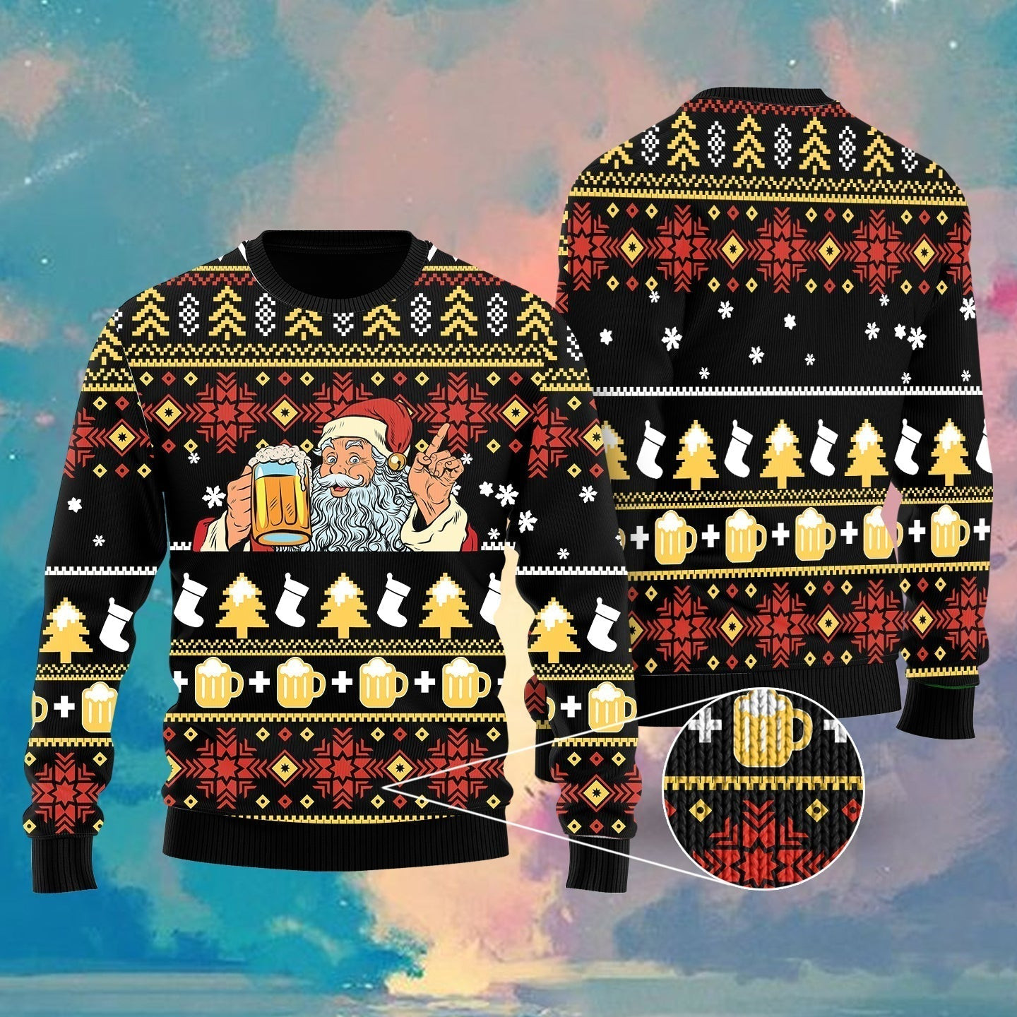 Beer Christmas Ugly Christmas Sweater Ugly Sweater For Men Women