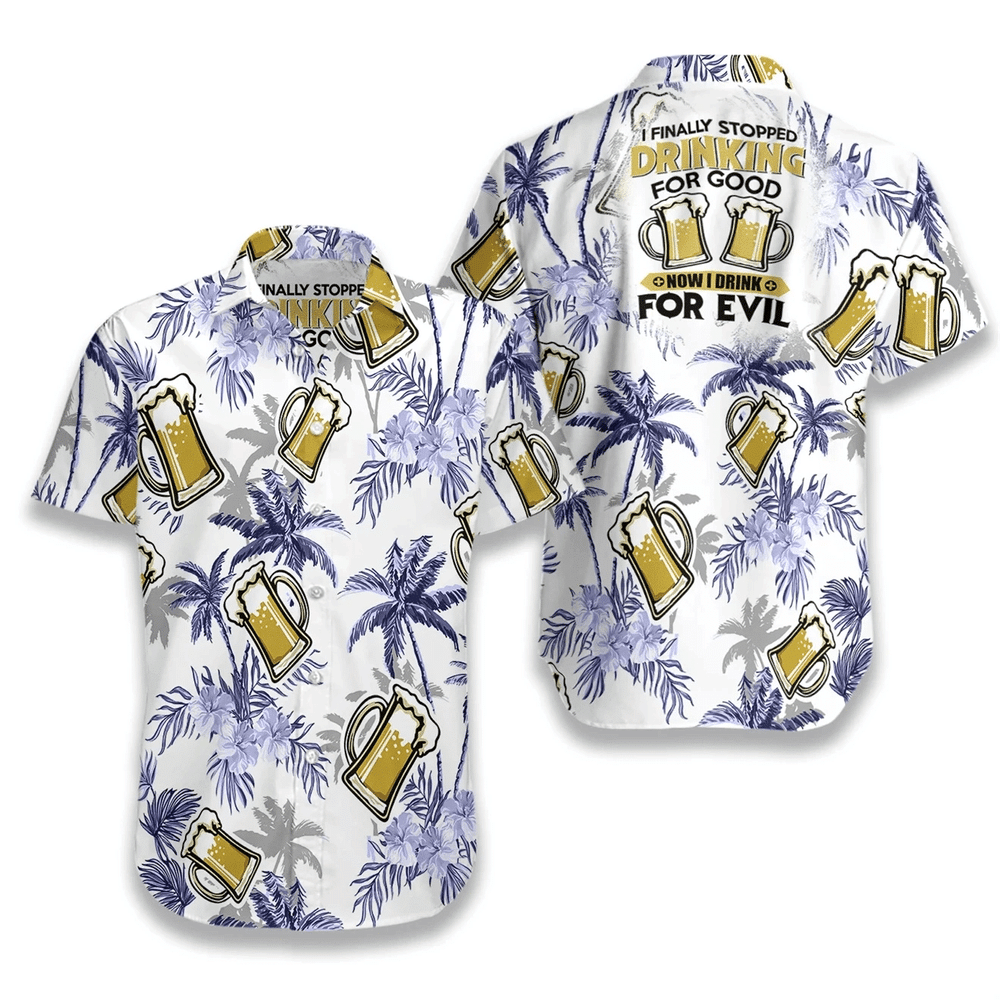 Beer Coconut Tree Hawaiian Shirt for Men and Women