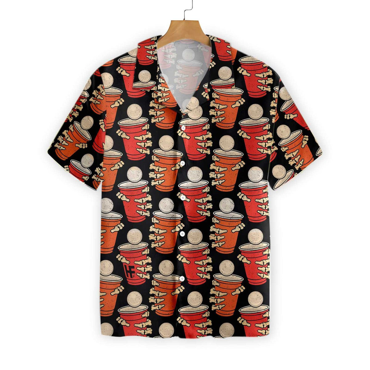 Beer Pong Halloween Party Hawaiian Shirt