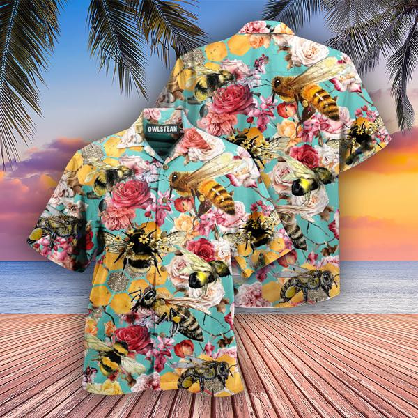 Bees Let Make Gorgeous Roses Edition - Hawaiian Shirt - Hawaiian Shirt For Men