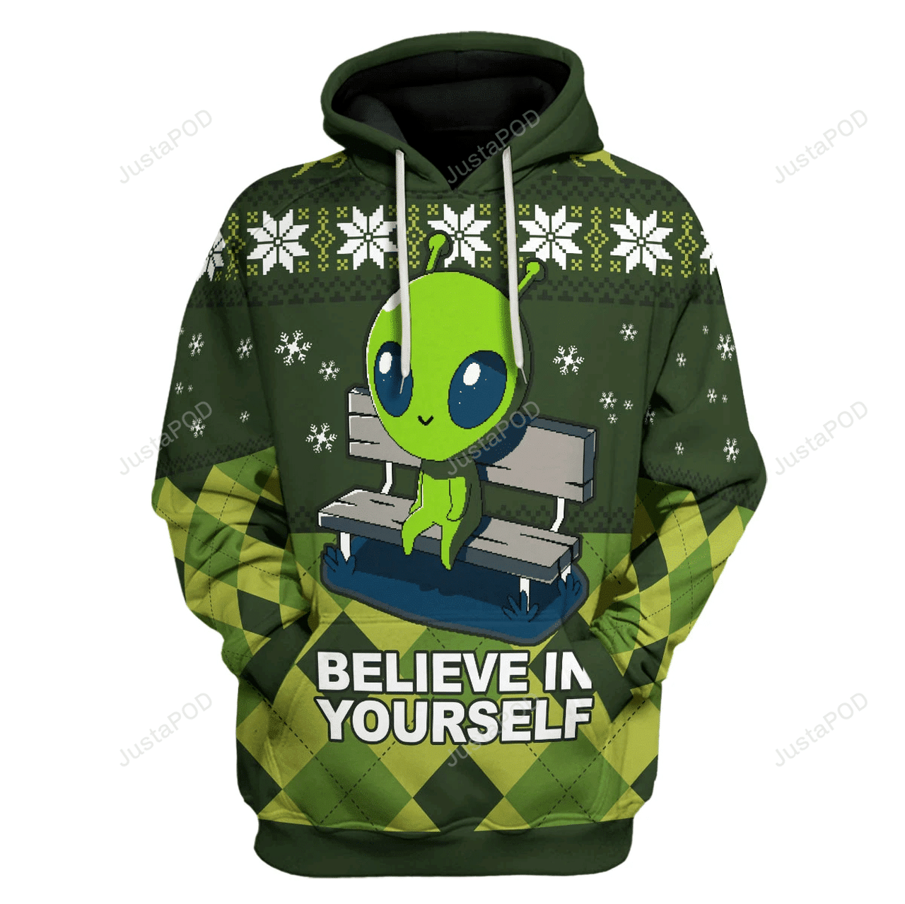 Believe In Yourself Alien 3d All Over Print Hoodie