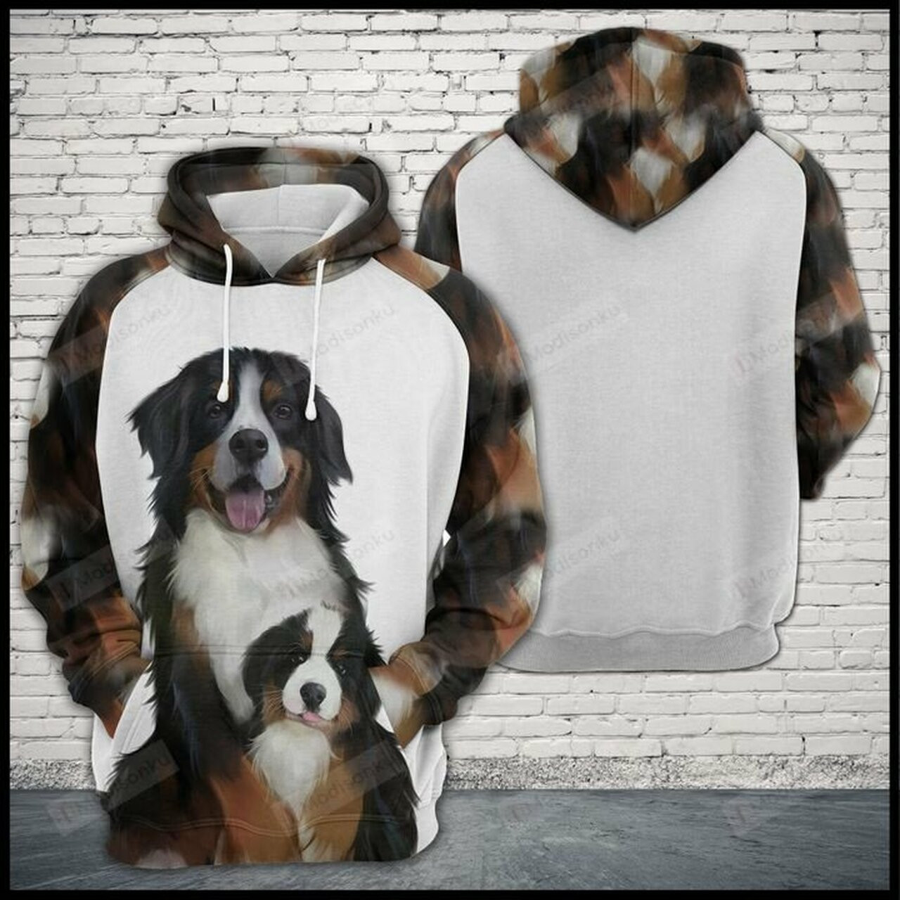 Bernese Mountain Dog Family 3d All Over Print Hoodie