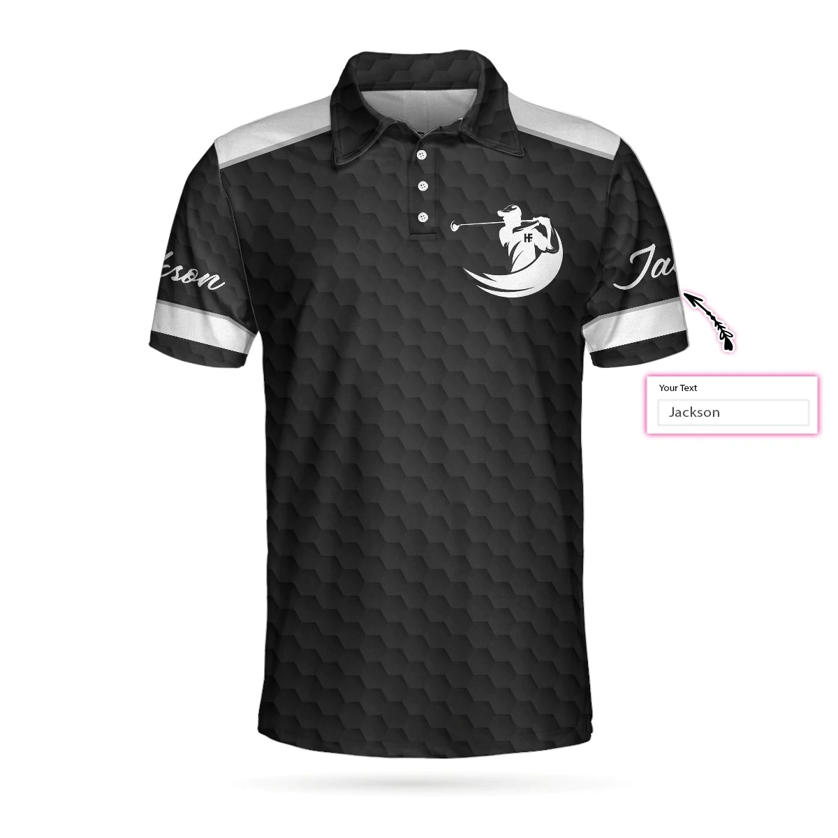 Best Papa By Par Black Golf Pattern Custom Polo Shirt Personalized Polo Shirt Best Golf Shirts Short Sleeve Polo For Men