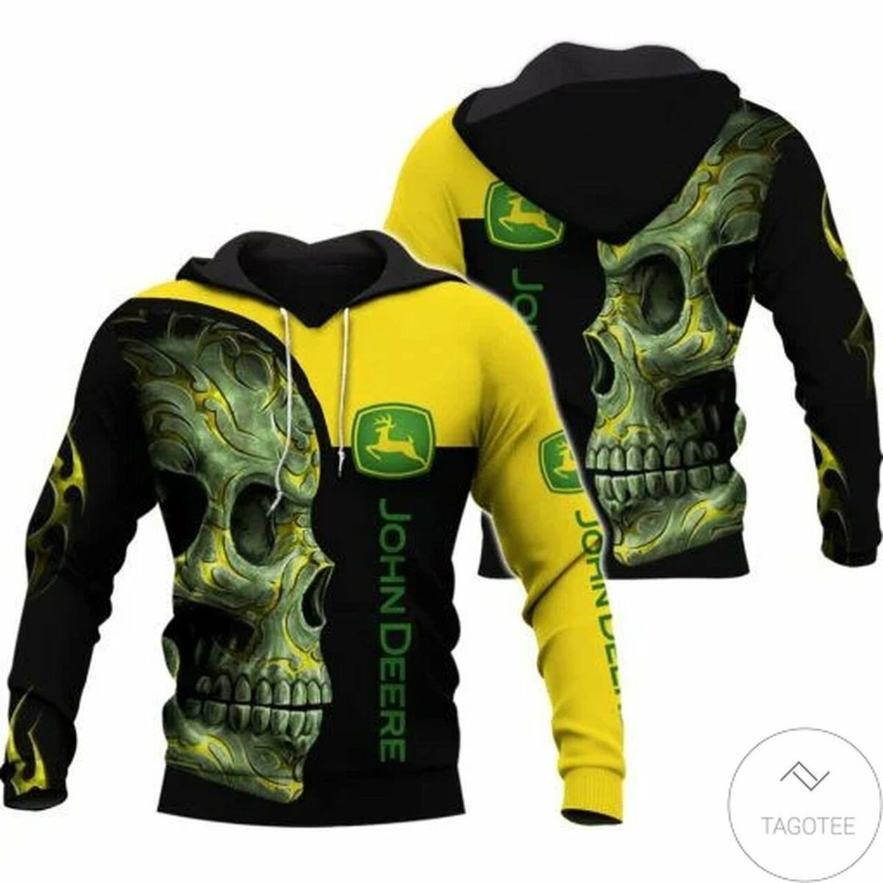 Best Shop John Deere Tractor Skull 3d All Over Print Hoodie