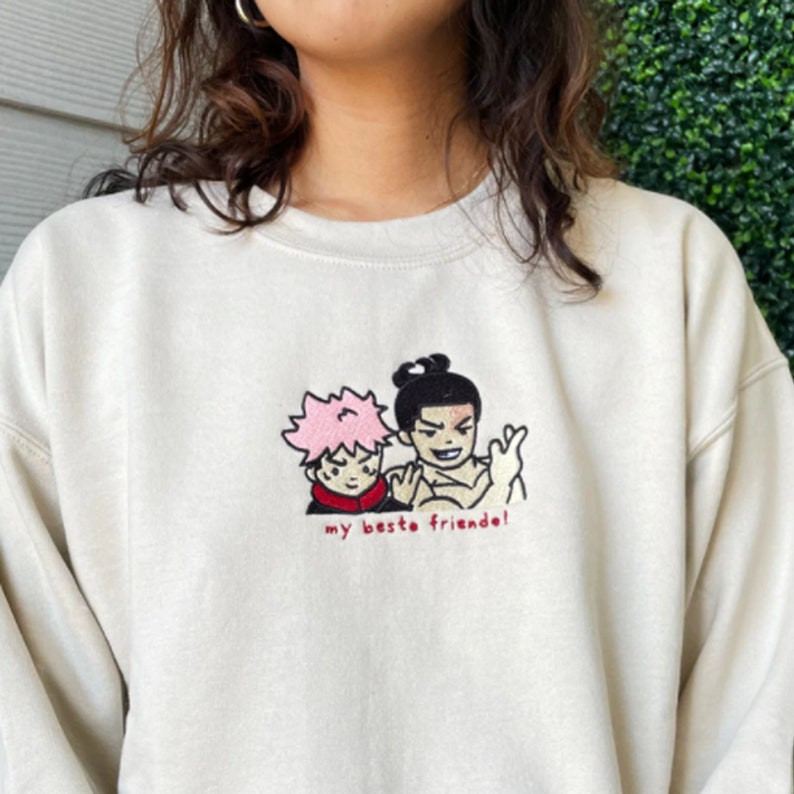 Besto Friendo Embroidered Crewneck Sweatshirt